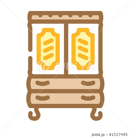 vintage furniture color icon vector illustration 81527495