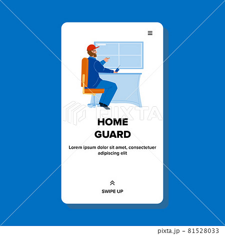 Home Guard Watching Video Surveillance Vector Home Guard Watching Video Surveillance Vector 81528033