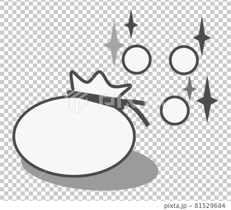 Illustration of a large number of coins packed in a bag Illustration of a large number of coins packed in a bag 81529684