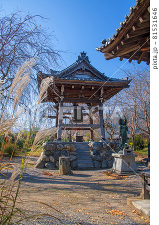 秋の七草寺　道光寺　鐘楼　秋の風景　紅葉の季節　　 81531646