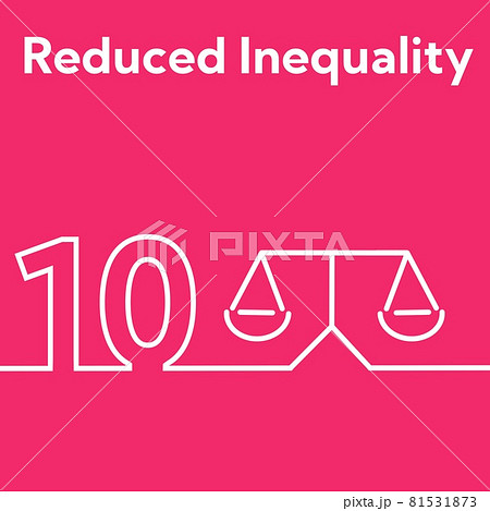 SDGs 10.人や国の不平等をなくそう スクエアアイコン SDGs 10.人や国の不平等をなくそう スクエアアイコン 81531873