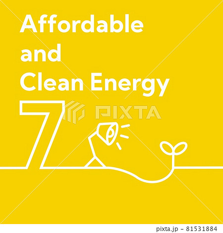 SDGs 7.エネルギーをみんなに そしてクリーンに　スクエアアイコン 81531884