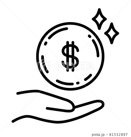 ドル 硬貨を受け取る手 ドル 硬貨を受け取る手 81532897