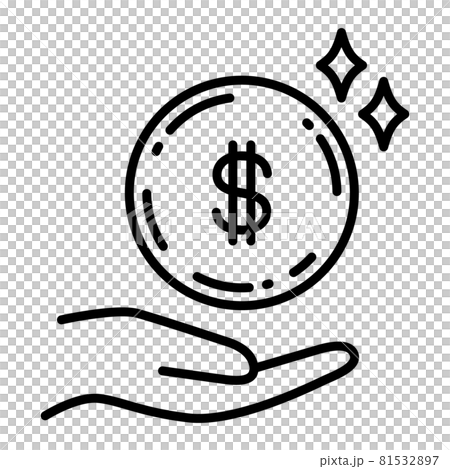 ドル 硬貨を受け取る手 ドル 硬貨を受け取る手 81532897