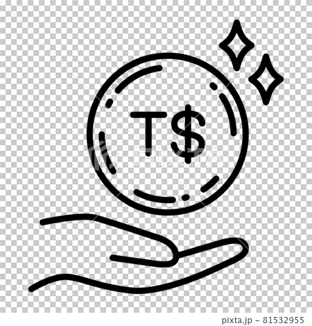 トンガ・パアンガ 硬貨を受け取る手 トンガ・パアンガ 硬貨を受け取る手 81532955