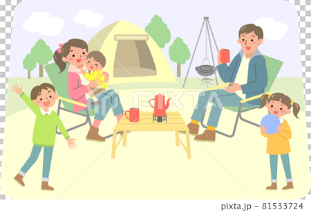 家庭享受露營 家庭享受露營 81533724