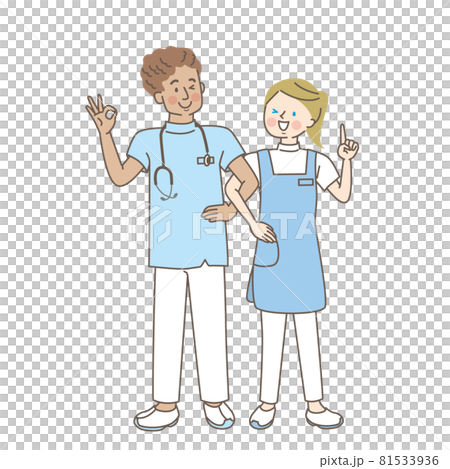 國際醫護人員交叉雙臂大笑 81533936