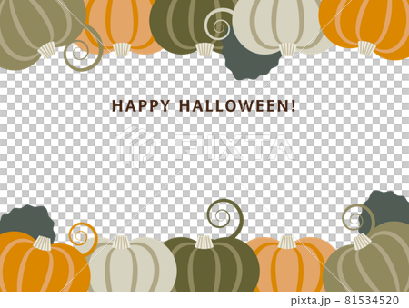 Colorful pumpkin frame illustration - Stock Illustration [81534520] - PIXTA