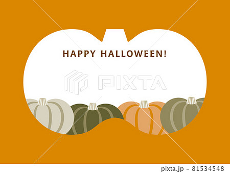 かぼちゃのフレームイラスト 81534548