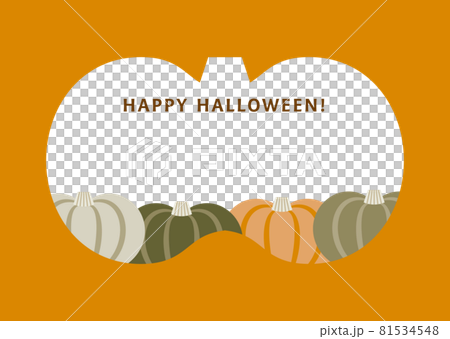かぼちゃのフレームイラスト 81534548