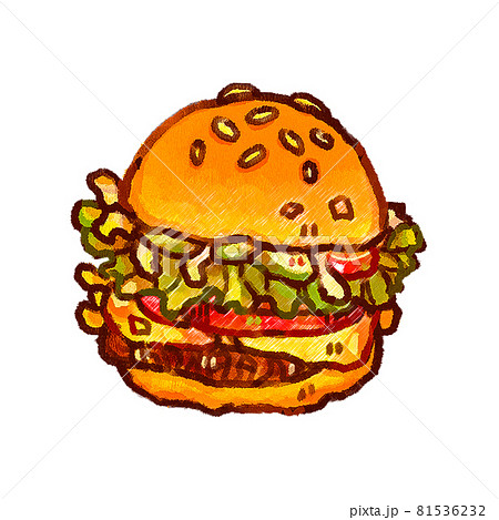 ハンバーガーのイラスト素材