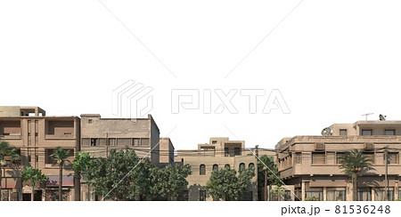 Cityscape 3d illustration isolated on white background Cityscape 3d illustration isolated on white background 81536248