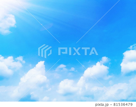 鮮やかな空と太陽の光と 鮮やかな空と太陽の光と 81536479