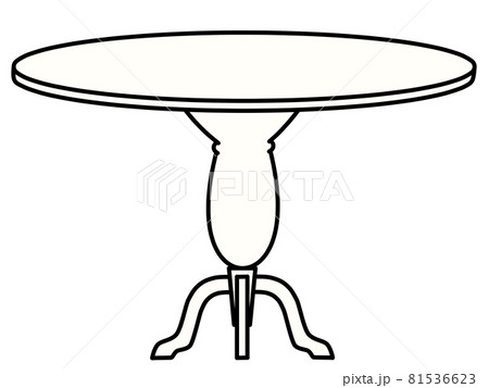 丸テーブルのイラスト素材のイラスト素材