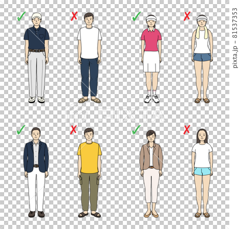 golf. Dress code. Good and bad examples. golf. Dress code. Good and bad examples. 81537353