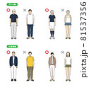 ゴルフ。ドレスコード。良い例と悪い例。 81537356