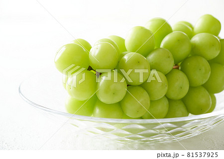 グラスの器に盛られたシャインマスカット グラスの器に盛られたシャインマスカット 81537925