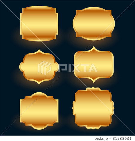 premium golden label frames set premium golden label frames set 81538631