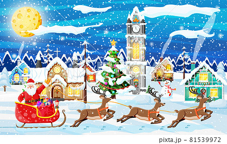 Village Covered Snow. Village Covered Snow. 81539972