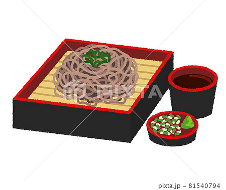 ざるそばのイラストのイラスト素材