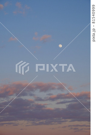 Clouds in the evening sky. Twilight sky as background. 81540999