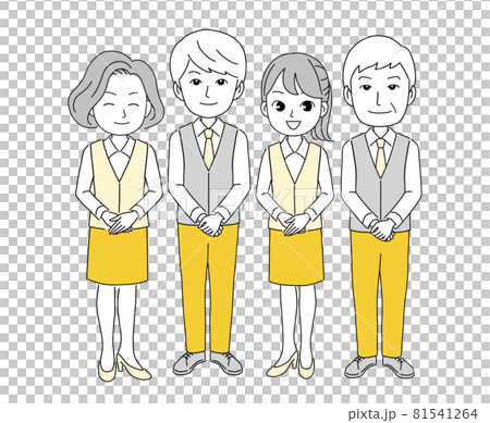 Multiple business people welcoming you side by side with a smile Multiple business people welcoming you side by side with a smile 81541264