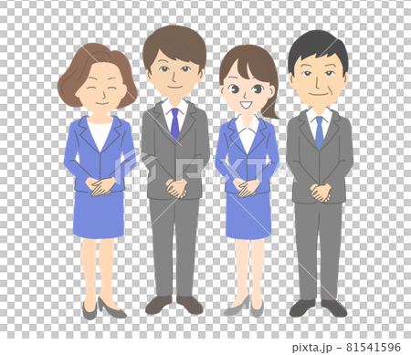 Multiple business people welcoming you side by side with a smile Multiple business people welcoming you side by side with a smile 81541596