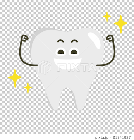 Illustration of teeth. A cheerful tooth character. Illustration of teeth. A cheerful tooth character. 81541927