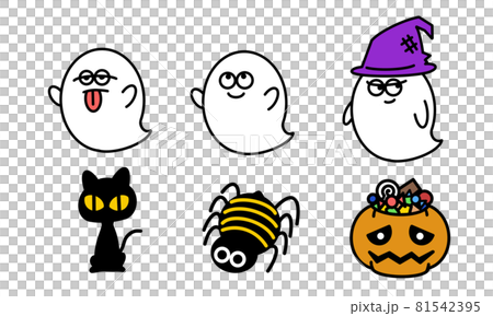 シンプルで可愛いハロウィンアイコンセット のイラスト素材 シンプルで可愛いハロウィンアイコンセット のイラスト素材