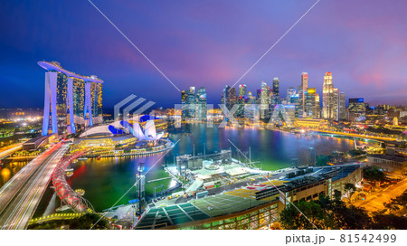 Singapore downtown skyline 81542499