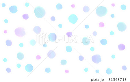 水彩で描いた水玉模様・ドット・ペールトーン 水彩で描いた水玉模様・ドット・ペールトーン 81543713