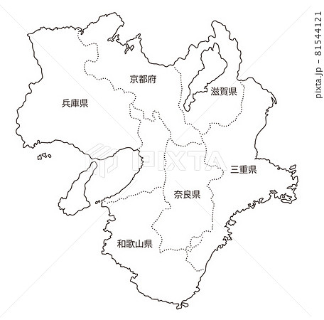 日本地方区分_近畿_県名入り_wh 日本地方区分_近畿_県名入り_wh 81544121