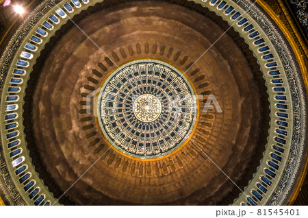 Dome of Kuwait Grand Mosque interior, Kuwait-city, Kuwait 81545401