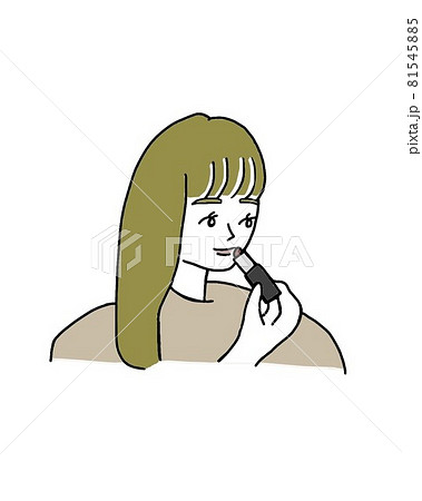 女性 メイク ゆるい 可愛いのイラスト素材