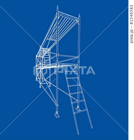 Prefabricated scaffolding. Vector 81546583