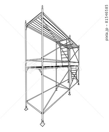 Prefabricated scaffolding. Vector 81546585
