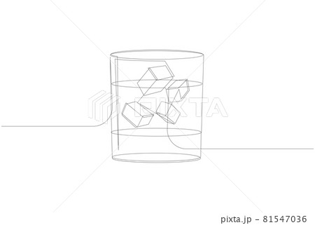 White russian drink one line illustration. Trendy modern linear white russian drink on white background. Outline vector. White russian drink one line illustration. Trendy modern linear white russian drink on white background. Outline vector. 81547036