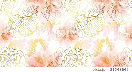 Soft pink peony seamless pattern 81548642