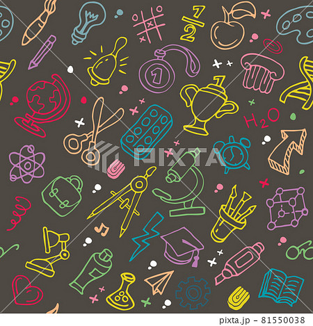 Back to school concept. Education doodle icons Back to school concept. Education doodle icons 81550038
