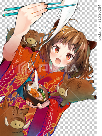 猪年の萌え系年賀状 81550284