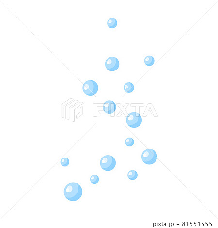 Bubbles water isolated on white background. Cartoon character of ocean for children. Bubbles water isolated on white background. Cartoon character of ocean for children. 81551555