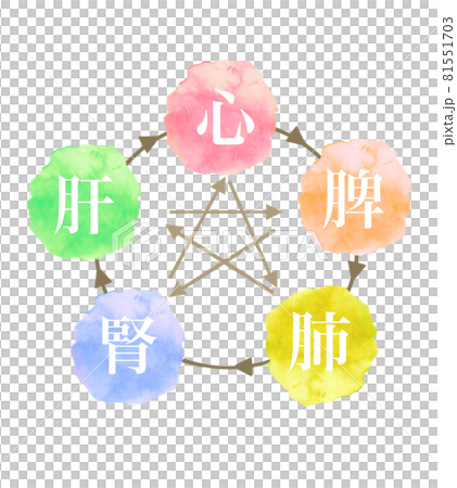東洋医学の五行説のイラスト 81551703