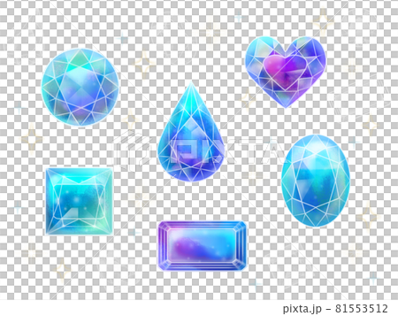 キラキラ水彩宝石セット(青系) キラキラ水彩宝石セット(青系) 81553512