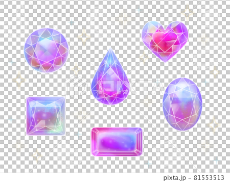 キラキラ水彩宝石セット（赤系） 81553513