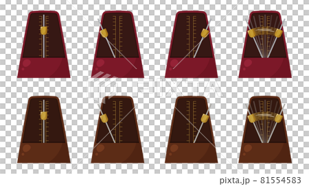 メトロノームのイラスト素材セット メトロノームのイラスト素材セット 81554583