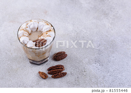 Autumn smoothie with pecan and caramel Autumn smoothie with pecan and caramel 81555446