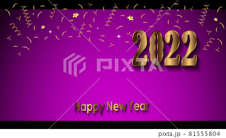 2022 Happy New Year background for your seasonal invitations, festive posters, greetings cards. 2022 Happy New Year background for your seasonal invitations, festive posters, greetings cards. 81555804