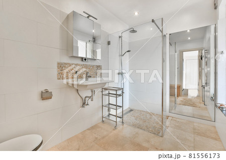 Interior design of beautiful and elegant bathroom 81556173