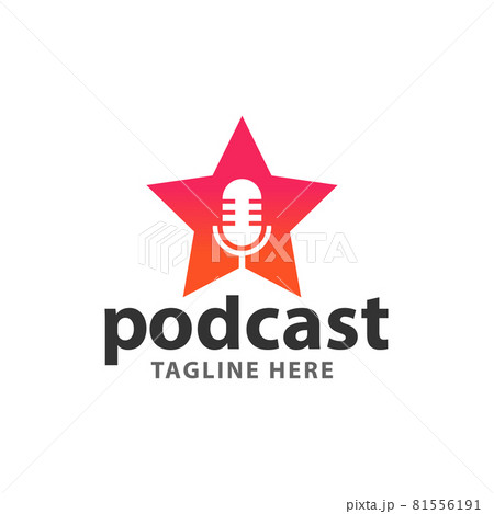 podcast logo icon for company vector image 81556191