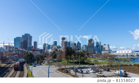 CRAB Park at Portside, on the Vancouver City Harbour shore. Modern city skyline. BC, Canada. CRAB Park at Portside, on the Vancouver City Harbour shore. Modern city skyline. BC, Canada. 81558027